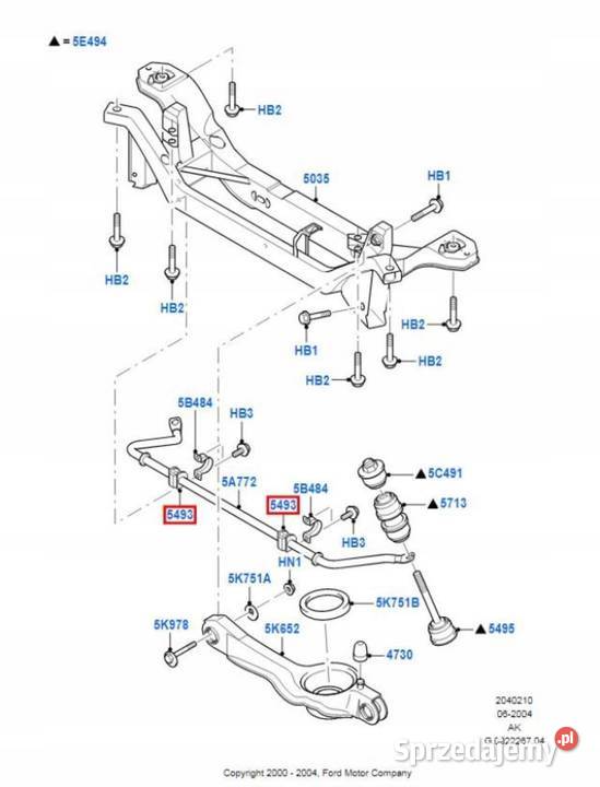 GUMA STABILIZATORA TYŁ FORD FOCUS 9804 18