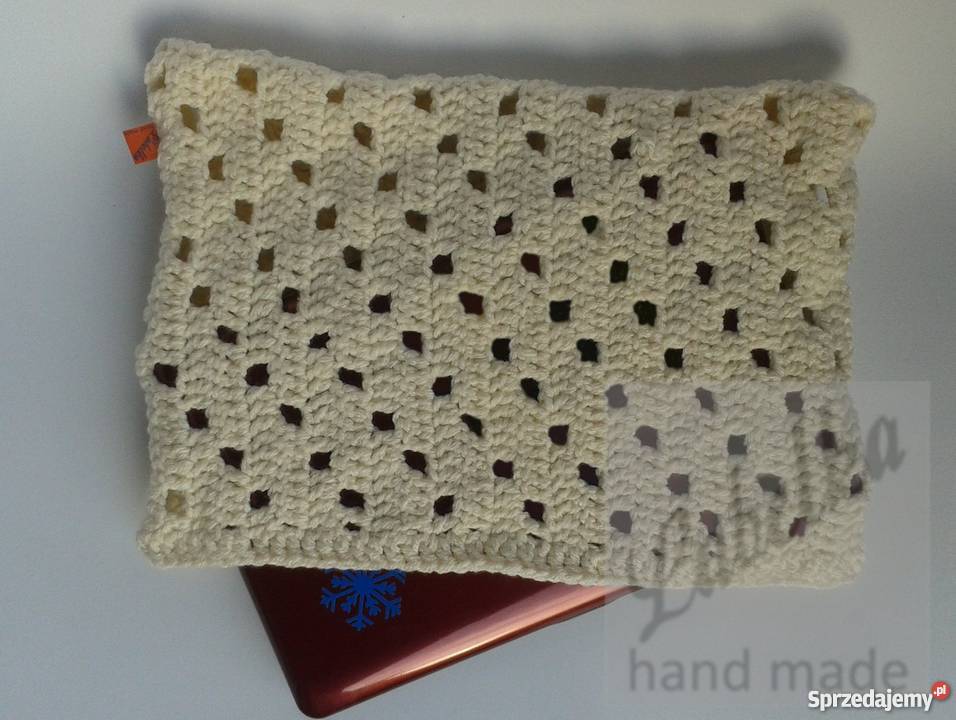 Pokrowiec etui biały na laptop ręcznie wykonany podlaskie Białystok