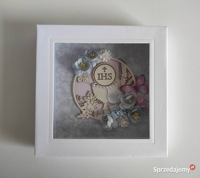 Kartka w pudełku ręcznie robiona na Pamiątkę Łódź