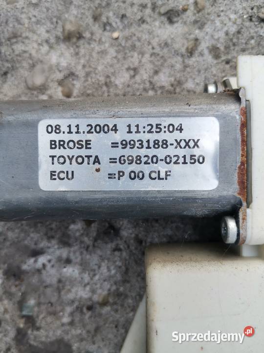 Podnośnik szyb corolla e12 śląskie