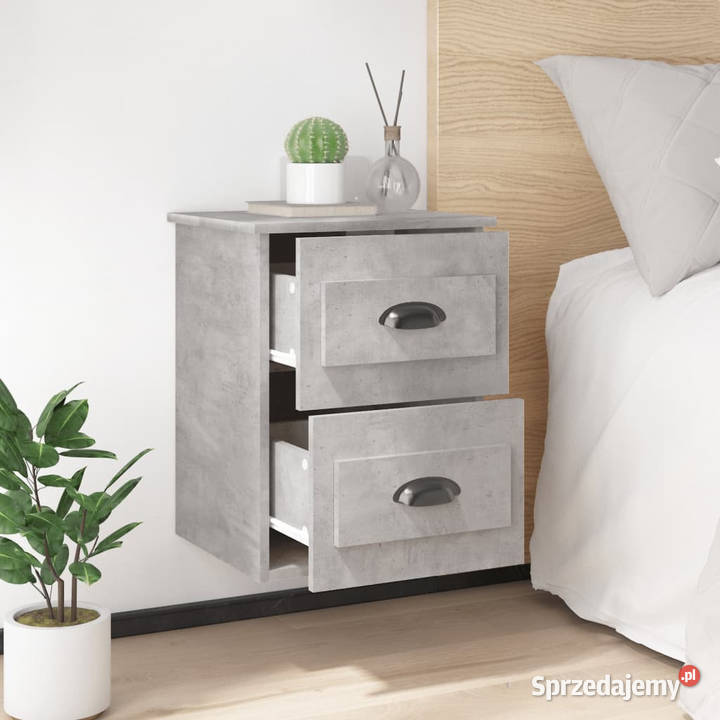 Wisząca szafka nocna szarość betonu 415x36x53 Warszawa