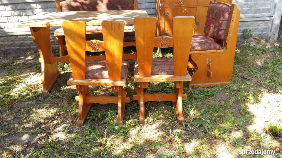 Zestaw mebli w stylu góralskim zakopiańskim z 120cm Kościan