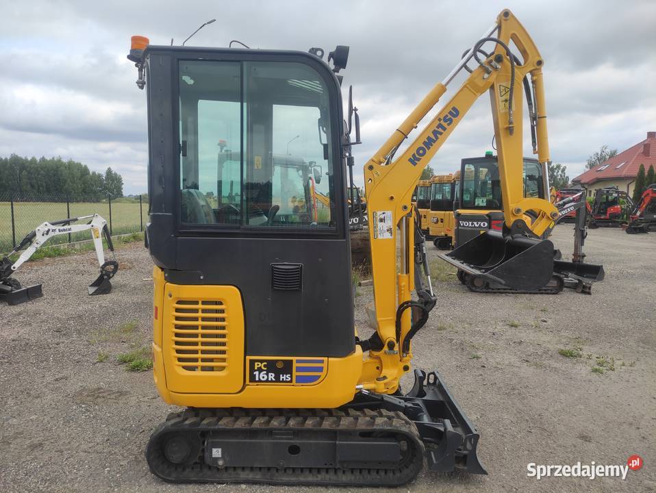 Minikoparka KOMATSU PC 16 R 2018r 1800mtg Ryżki sprzedam