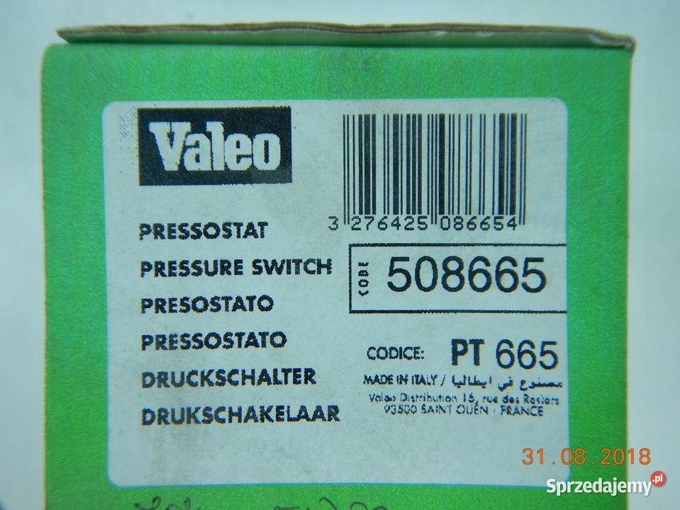 PRZEŁĄCZNIK CIŚNIENIOWY KLIMATYZAJI VALEO osobowe
