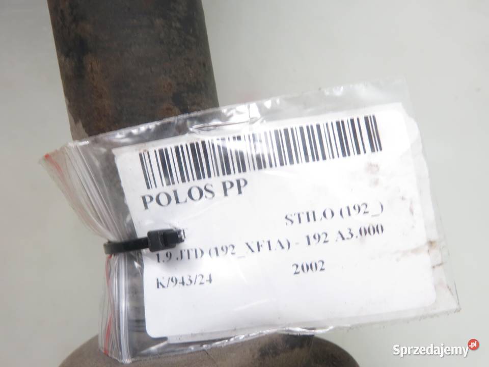 PÓŁOŚ PRAWA PRZEDNIA FIAT STILO 19 JTD Półosie Motoryzacja