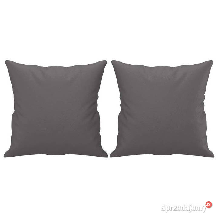2osobowa sofa z poduszkami szara 140 sztuczna mazowieckie