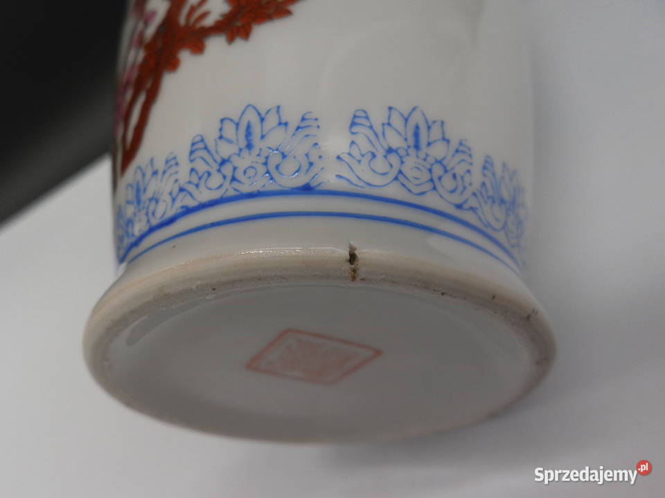 Chiński Wazon Porcelanowy Ptaki i Piwonie Porcelana i szkło Raszków sprzedam