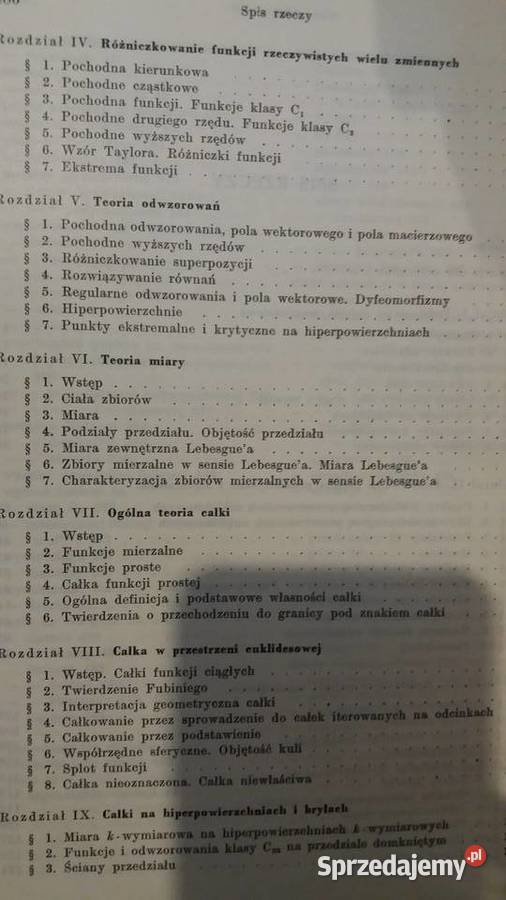 Rachunek różniczkowy i całkowy matematyka mazowieckie Warszawa