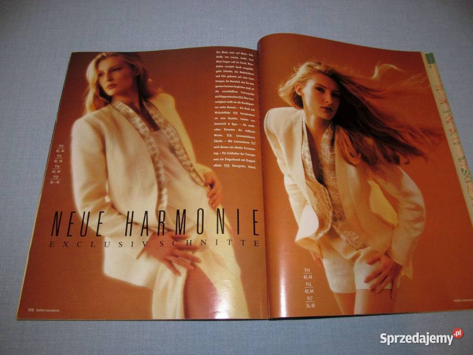 Burda International Wiosna 1990 moda szycie Skępe sprzedam