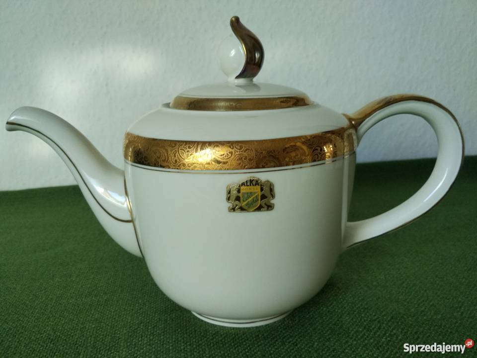 Piękny dzbanek Alka Kunst Kronach Masion złocony małopolskie Ropa