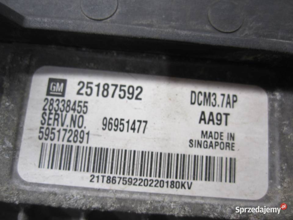 KOMPUTER STEROWNIK SILNIKA 25187592 CHEVROLET świętokrzyskie Kielce
