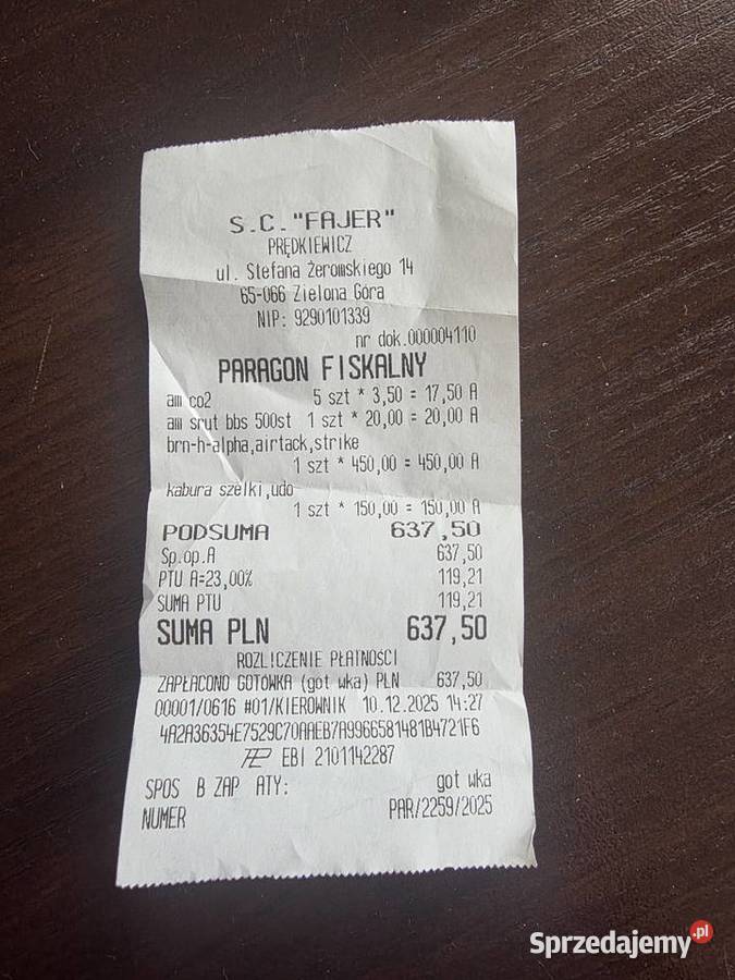 Wiatrówka pistolet sport 306 Zielona Góra