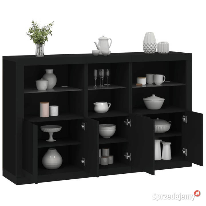Szafka z oświetleniem LED czarna 162x37x100 Pozostałe mazowieckie Warszawa sprzedam