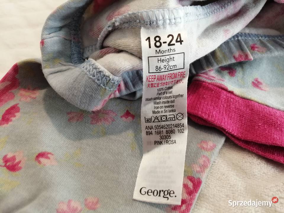 Spodnie dziewczęce do spania piżama 8692 George Czeladź