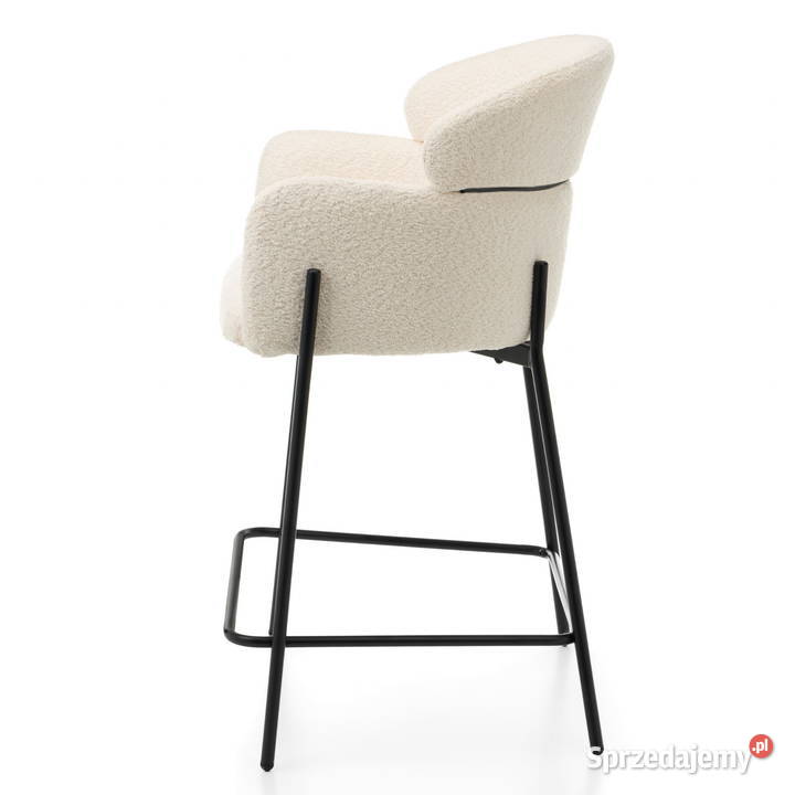 Hoker Tapicerowany Bolzano Boucle Jasnobeżowe Tarchały Małe