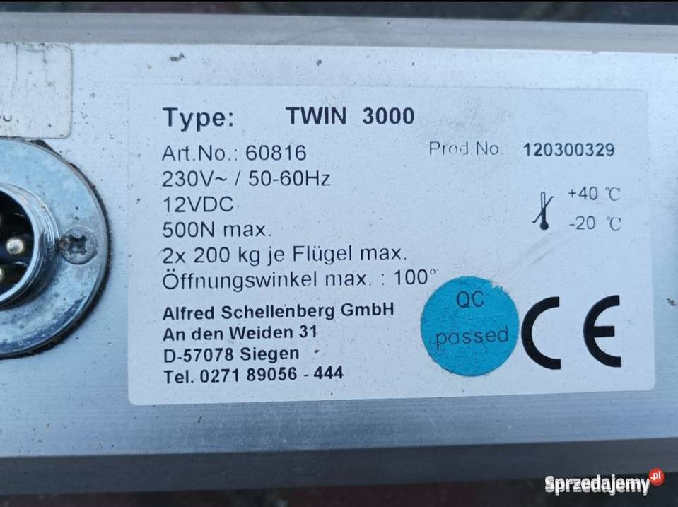 Sitownik hydraulicznynapęd bramy skrzydłowej Nowy Tomyśl