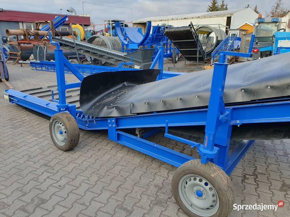 Przenośnik taśmowy Taśmociąg rozładunek wagonów Środa Wielkopolska