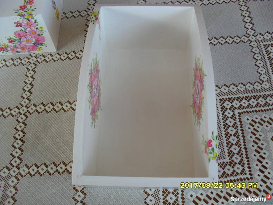 Piękny zestaw decoupage chustecznik i pojemnik Dla Dziecka małopolskie Bochnia