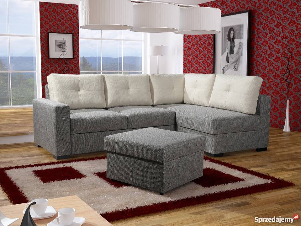 Narożnik VEGAS Szeroki wybór tkanin DARMOWA szary/srebrny opolskie Opole