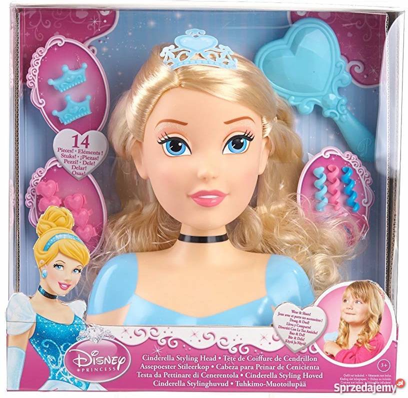 Kopciuszek Głowa do czesania stylizacji DISNEY Mogilany
