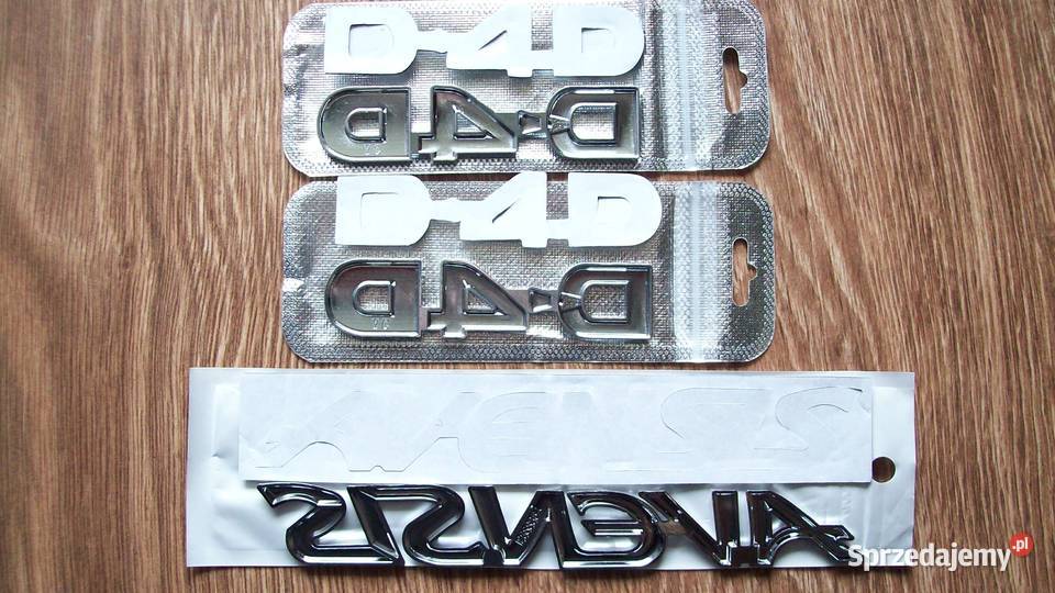 Emblematy metalowe chrom do Toyota Avensis na Reda
