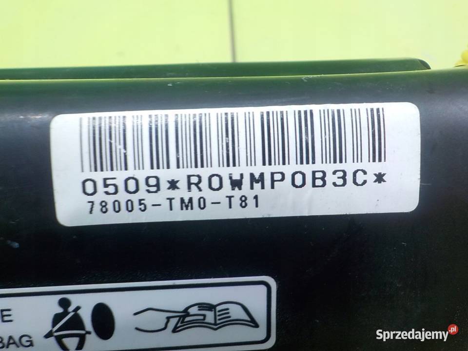 HONDA INSIGHT II 10r 5D AIRBAG poduszka fotela osobowe Suków