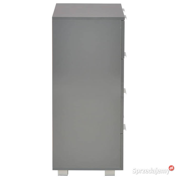 Komoda szara z połyskiem 60x35x80 materiał Warszawa