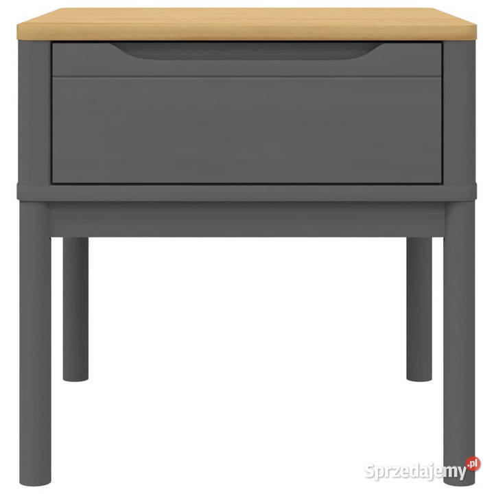 Stolik na lampę FLORO szary 55x55x54 lite drewno