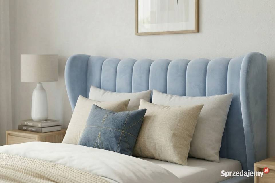 Łóżko tapicerowane 160 różowe stelaż pojemnik