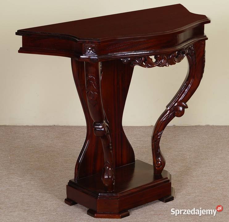 Stylowa Konsolka ludwikowska drewniana rzeźbiona 92cm Września