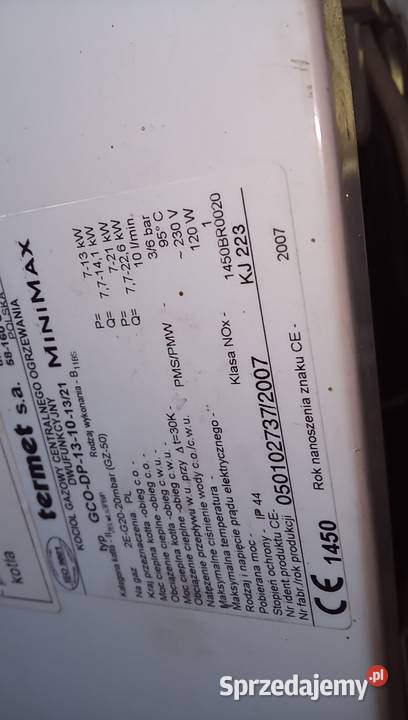 Zawór gazowy Termet minimax Zembrzyce