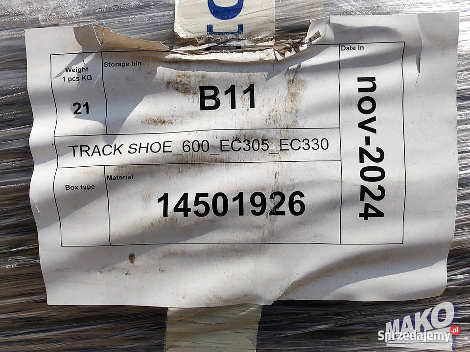 NOWE klepki płyty gąsienic Volvo 60 600mm 185x15 Ostrowiec Świętokrzyski