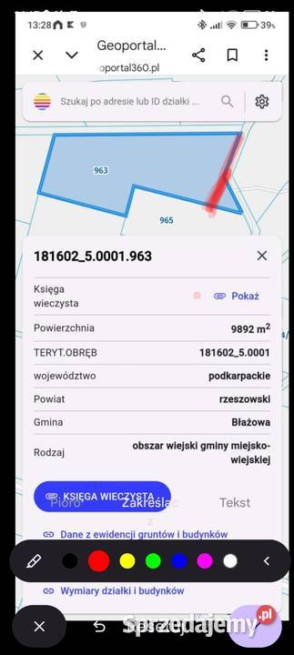 Sprzedam dużą działke rekreacyjną podkarpackie Białka
