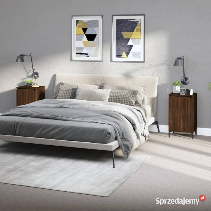 Szafki nocne 2 przydymiony dąb 40x35x70 WM819659 Nocne Warszawa