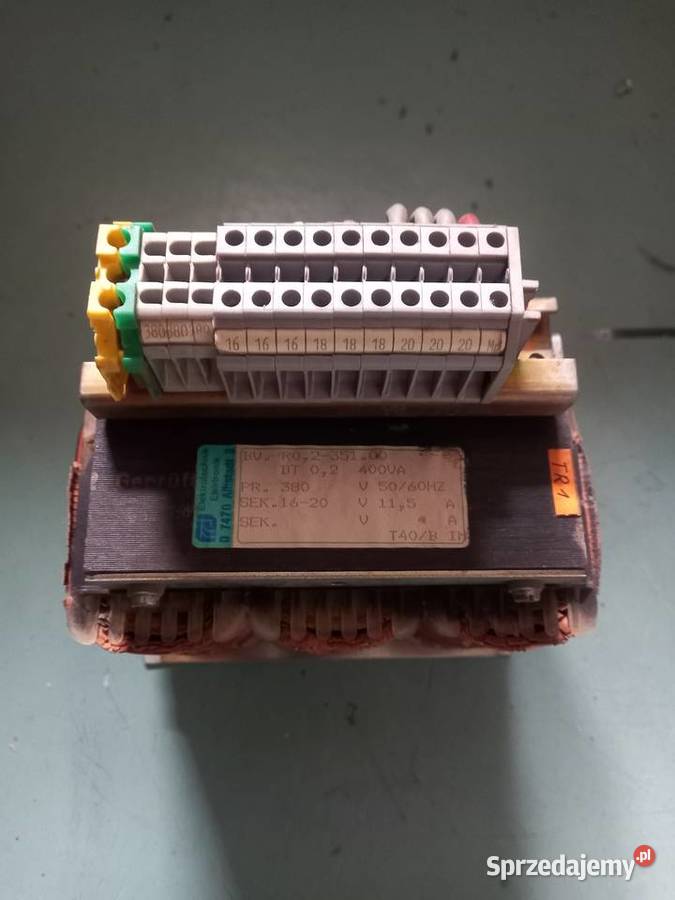 Transformator 380 V 20V 16 A 400W Elbląg sprzedam