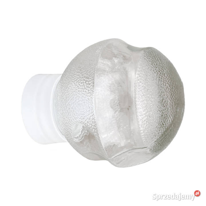 Szklany kinkiet przemysłowy DZPE Polska lata 70 Warszawa