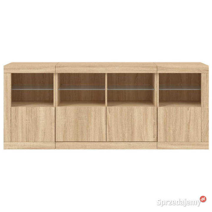 Szafka z oświetleniem LED dąb sonoma 163x37x67 mazowieckie Warszawa
