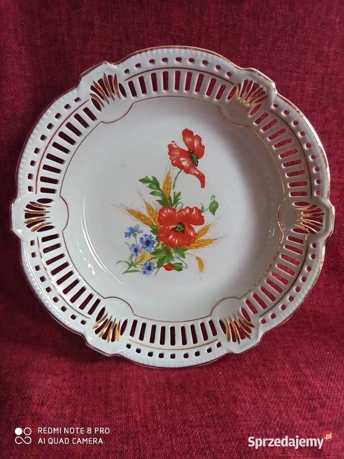 Patera z makami i chabrami misa z ażurem sprzedam