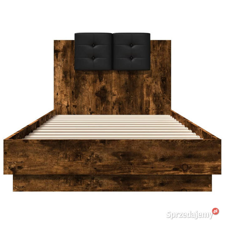Rama łóżka z wezgłowiem przydymiony dąb 90x200 sprzedam