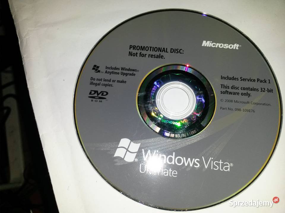 Windows Vista Ultimate z dodatkiem Service Pack Windows