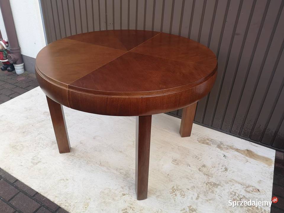 Stół ArtDeco Beczka Orzech Antyk Stary Meble wielkopolskie