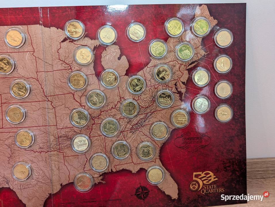 Komplet 50 State Quarters Uszlachetnione wielkopolskie sprzedam