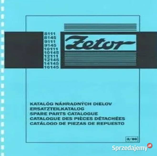 Zetor 12111 12145 14145 katalog części Pozostałe Kielce
