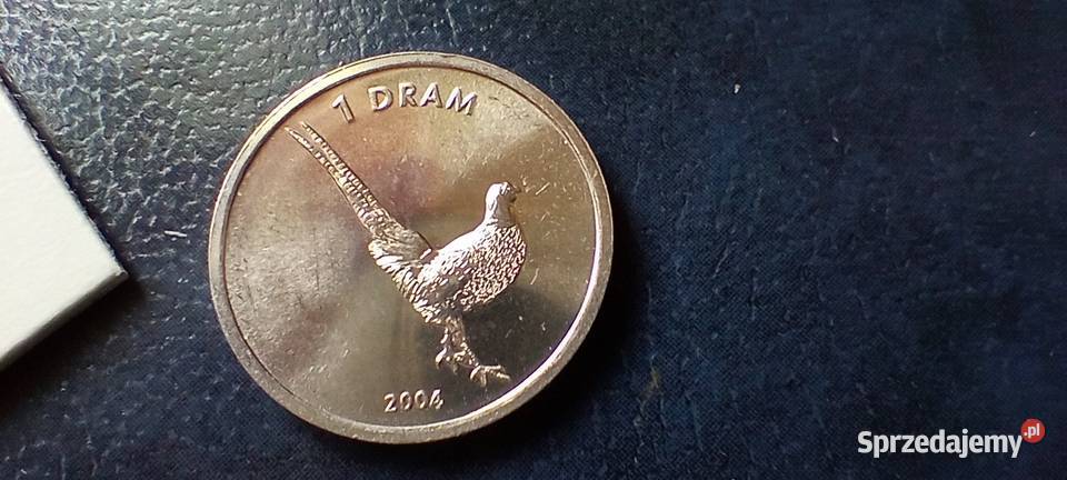 Stare monety 1 dram 2004 Bażant Górski Karabach podkarpackie Lesko
