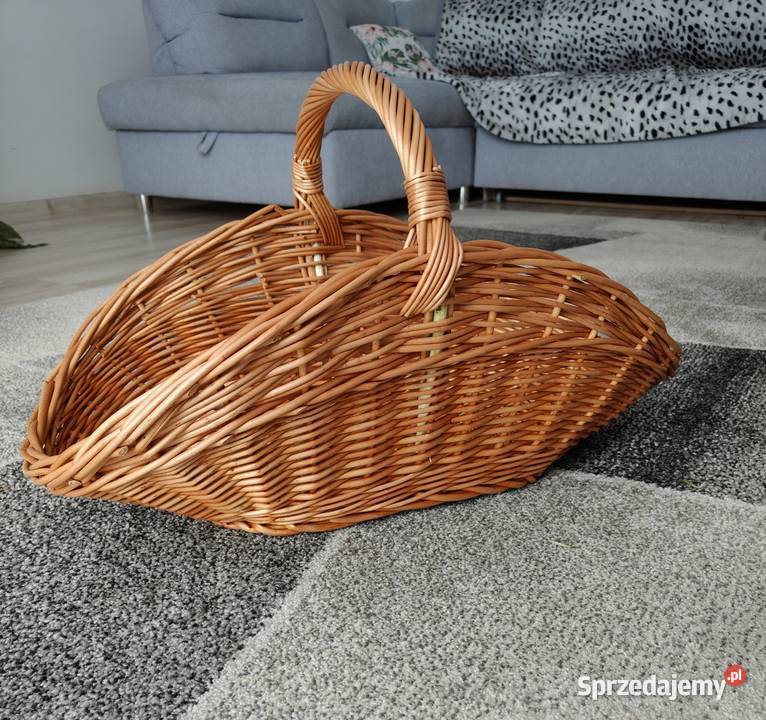 Kosz wiklinowy na drewno L Leżajsk