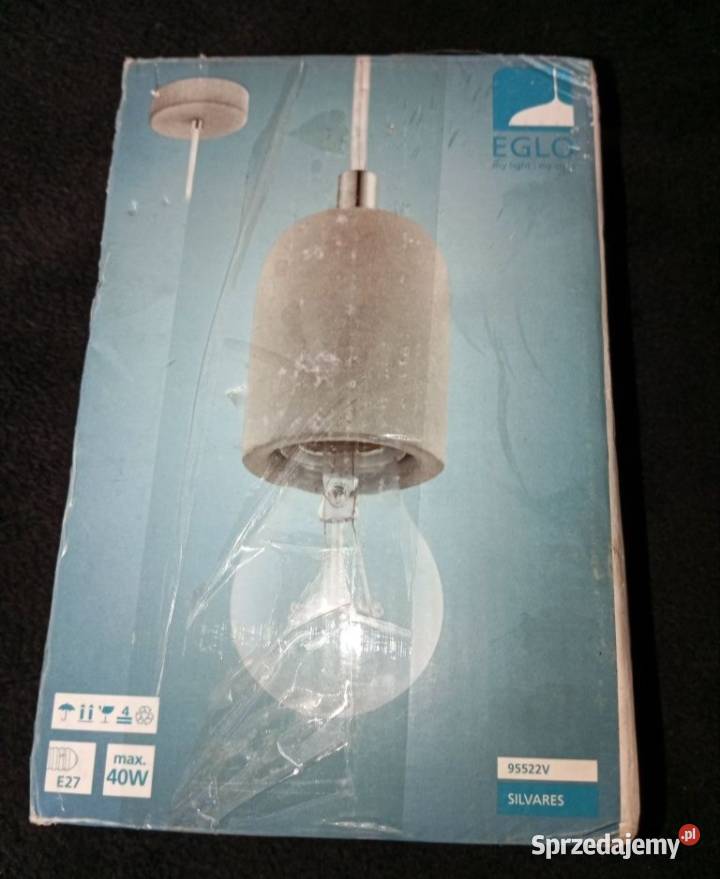 Lampa wisząca EGLO Silvares prawdziwy beton styl Gorzów Wielkopolski