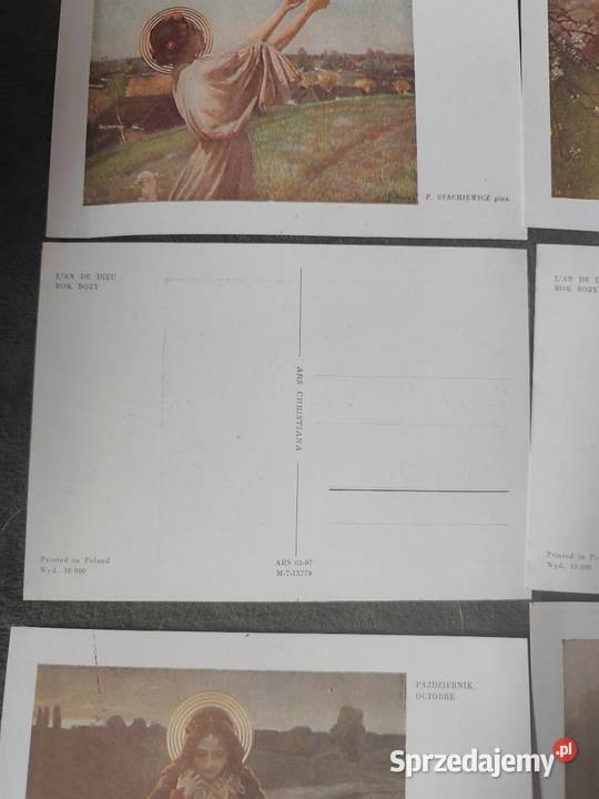 Vintage Komplet pocztówek Boży Antykwariat Sosnowiec sprzedam