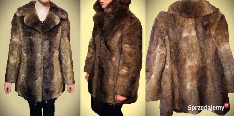 Śliczne krótkie prawdziwe futerko nie noszone Bez wzoru Kurtki i płaszcze Lublin