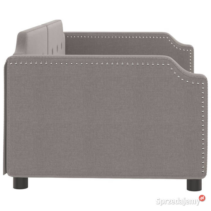 Sofa z funkcją spania kolor taupe obite tkaniną 223cm Warszawa
