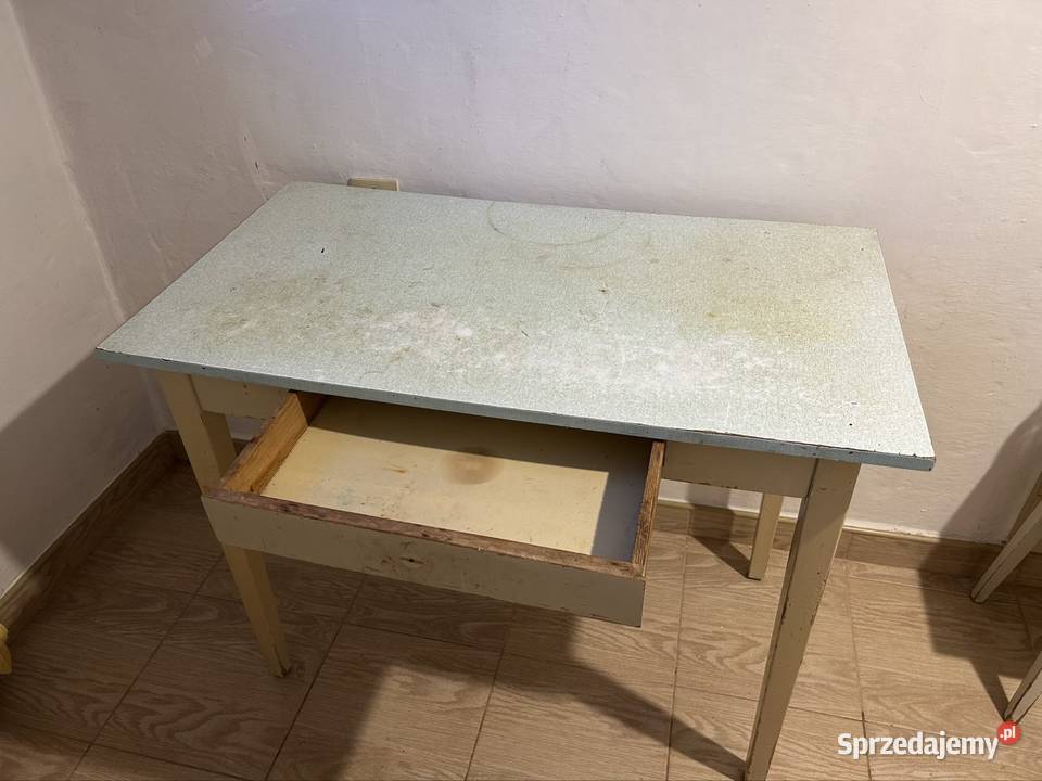 Stary stół kuchenny z szufladą PRL Stolik Stoły Chełm